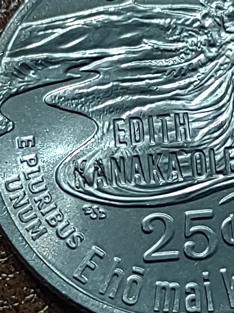 2023 P Edith Kanakaole Quarter Error Coin Obverse & Reverse error