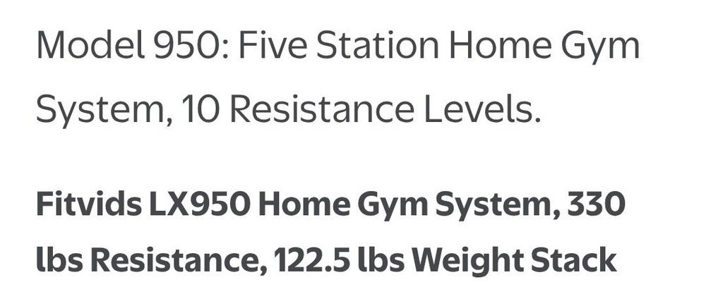 Fitvids XL950 Home Gym