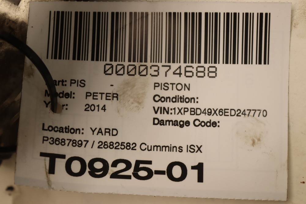 2013-2017 PETERBILT 579 CUMMINS ISX15 ENGINE PISTON CONNEECTION ROD OEM