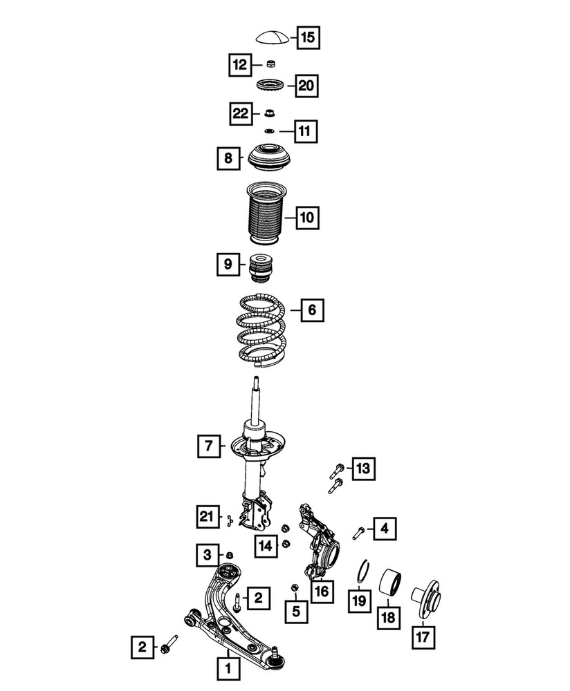 Genuine Mopar Front Knuckle Right 4877762AA