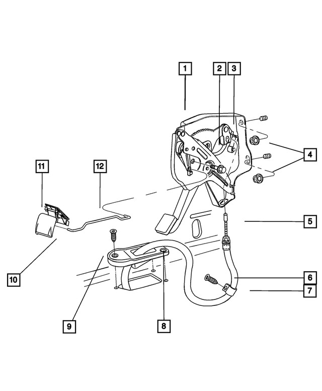 Genuine Mopar Parking Brake Release RU38RC8AA