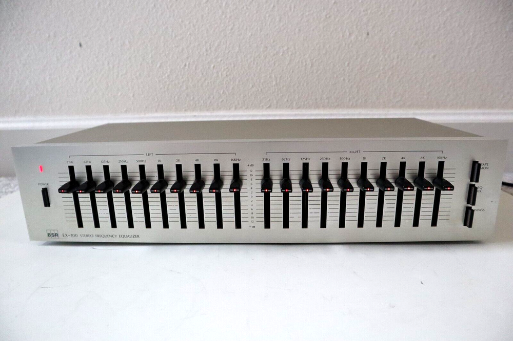 Vintage BSR EX-100 Stereo Frequency Equalizer - Tested Working