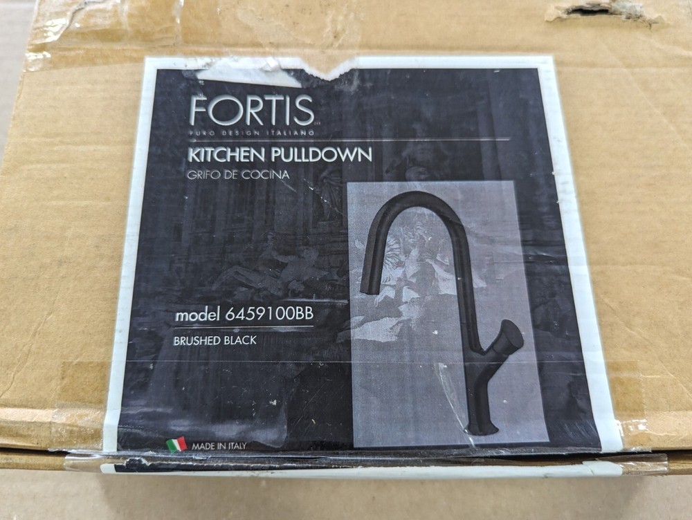 Fortis 6459100BB Pulldown Kitchen Faucet In Brushed Black. READ