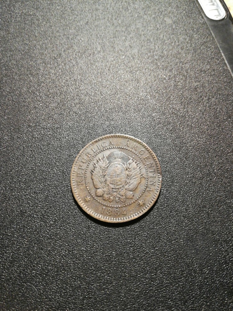 1884 Argentina 1 Centavo Coin