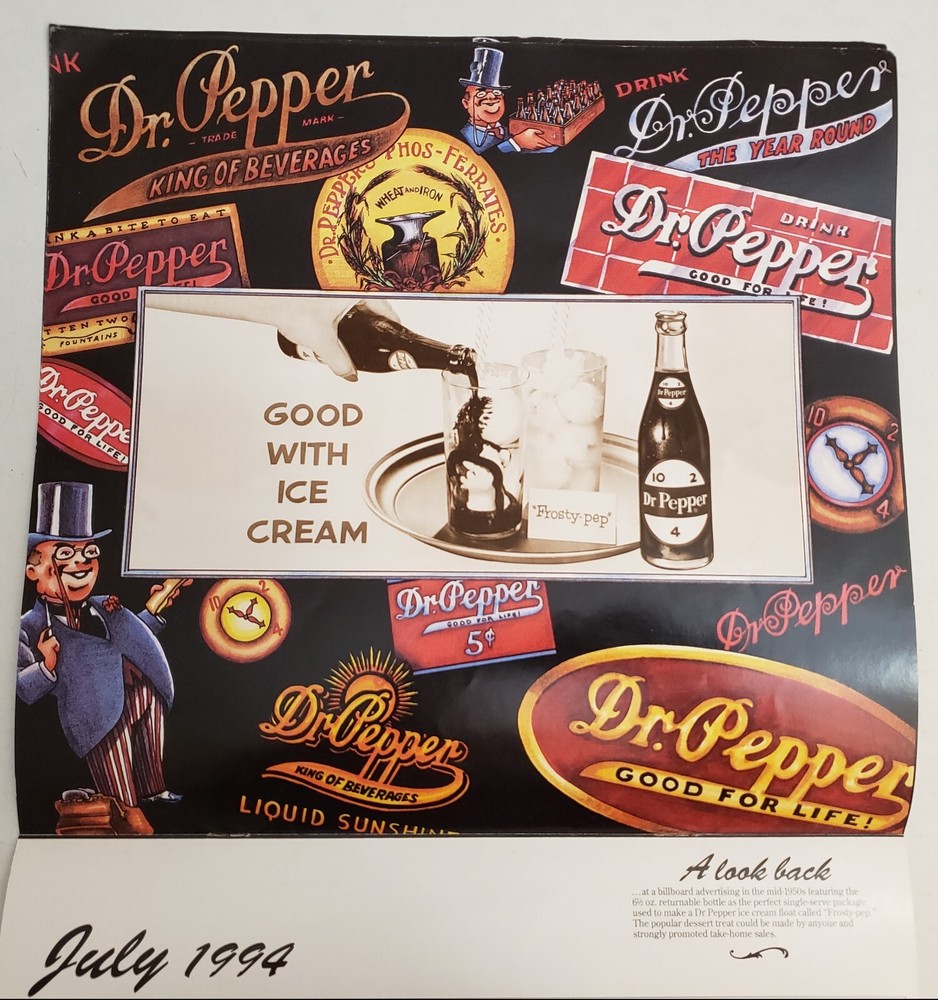 1994 Nostalgic Dr Pepper Calendar A Look Back...