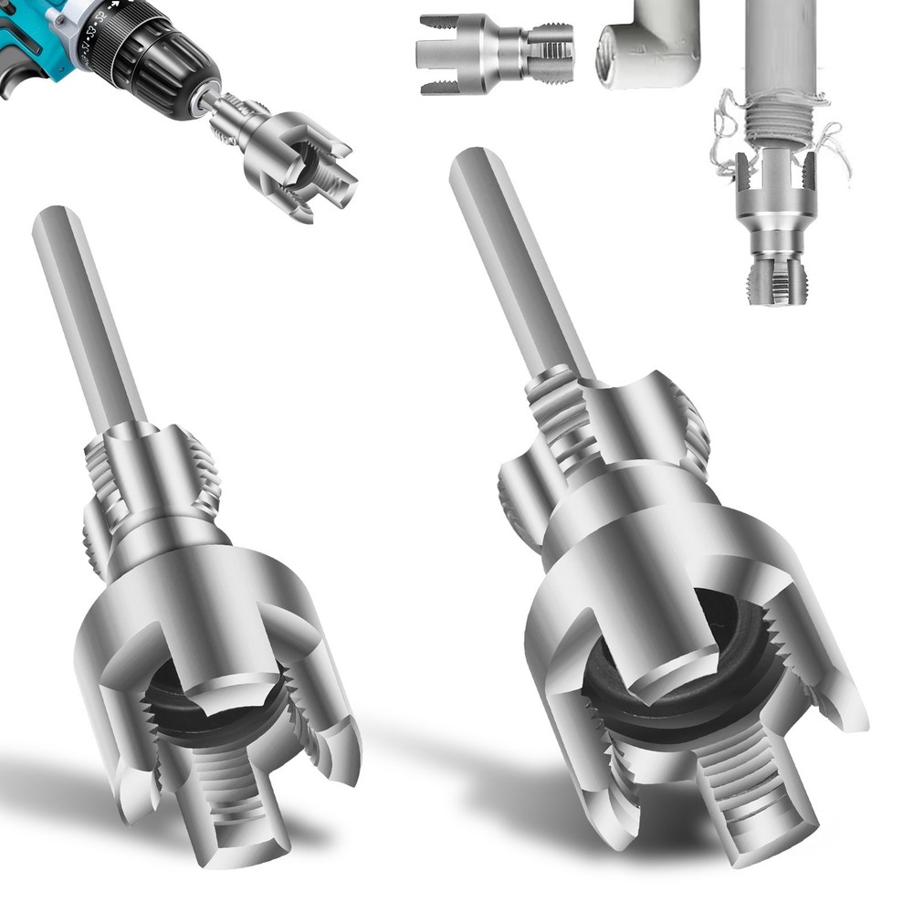 2X Integrated Internal & External Pipe Threading Tool for 1/2'' & 3/4'' PPR PVC