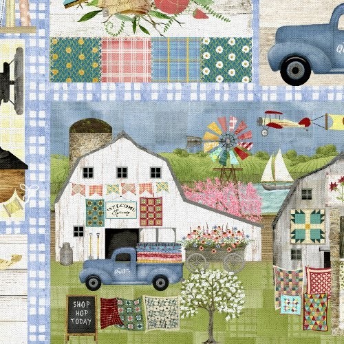 Shop Hopping by Beth Albert Fabric Or Panel 3 Variations Your Choice