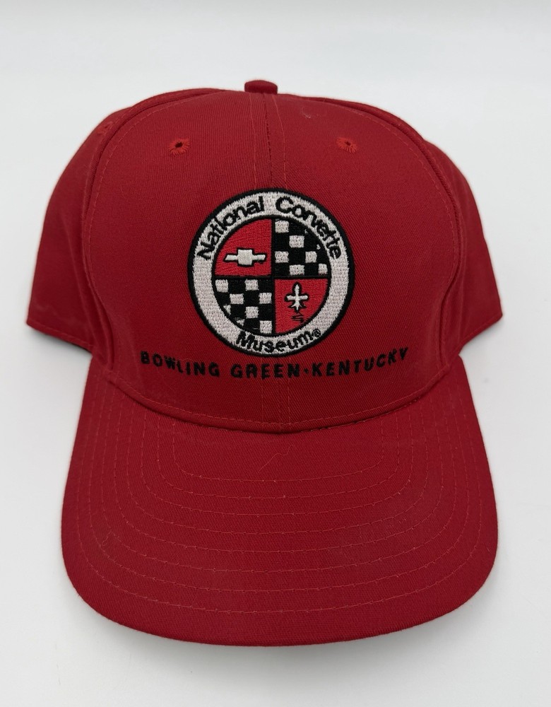 National Corvette Museum Red Snap Back Hat Cap
