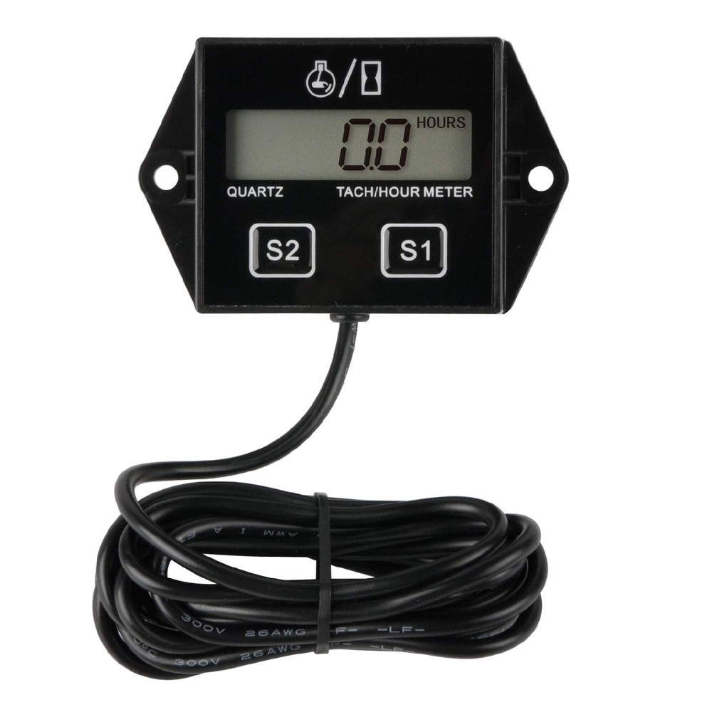 Digital Hour Meter Tachometer, Maintenance Reminder, Battery Replaceable, Aut...