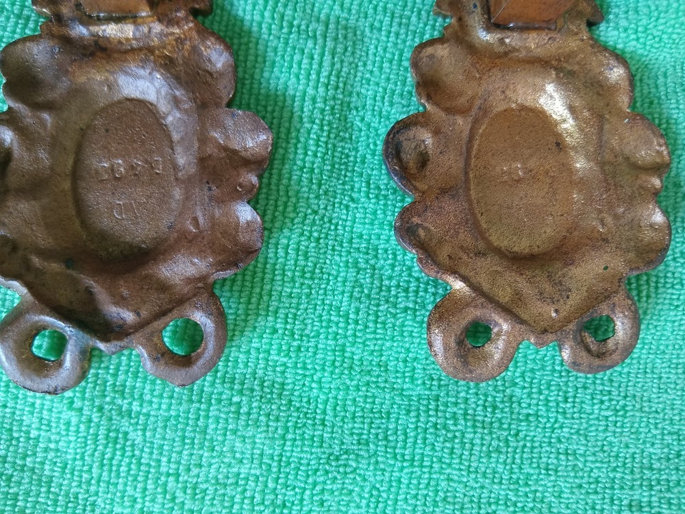 Antique Rococo style gilded Bronze Curtain Tiebacks