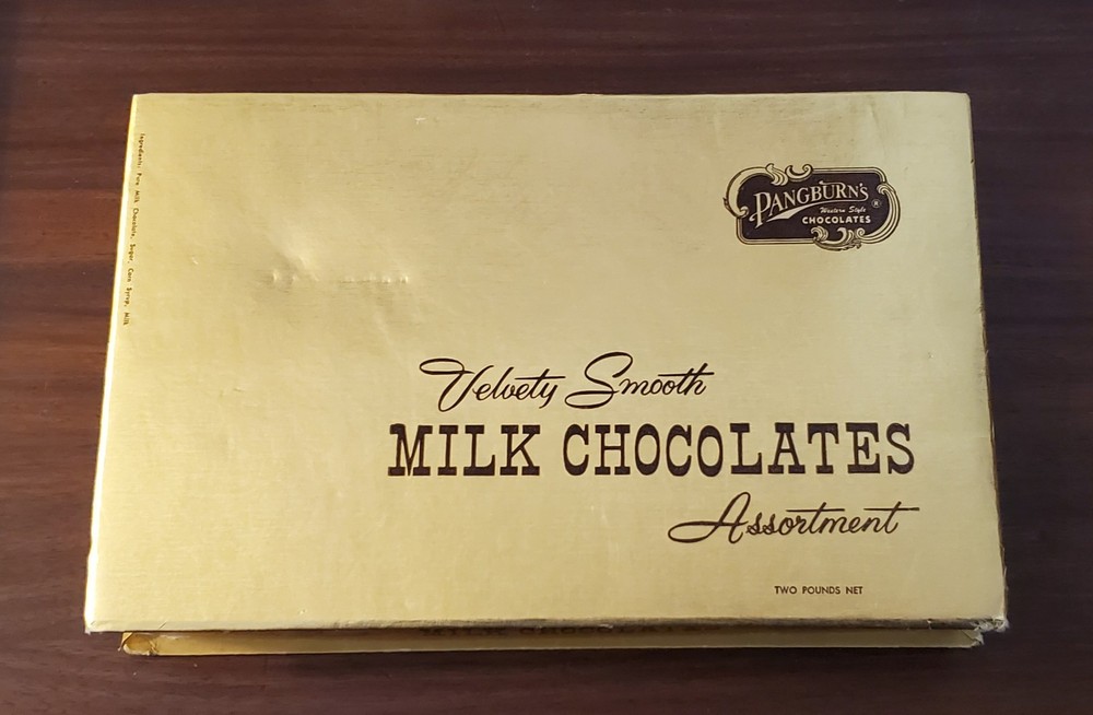 Vintage PANGBURN'S "Very Smooth" 2 lb. Milk Chocolates Empty Box