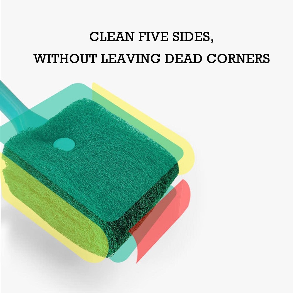 Fish Tank Cleaning Sponge Brush Aquarium Algae Scraper Scrubber 2 Pack