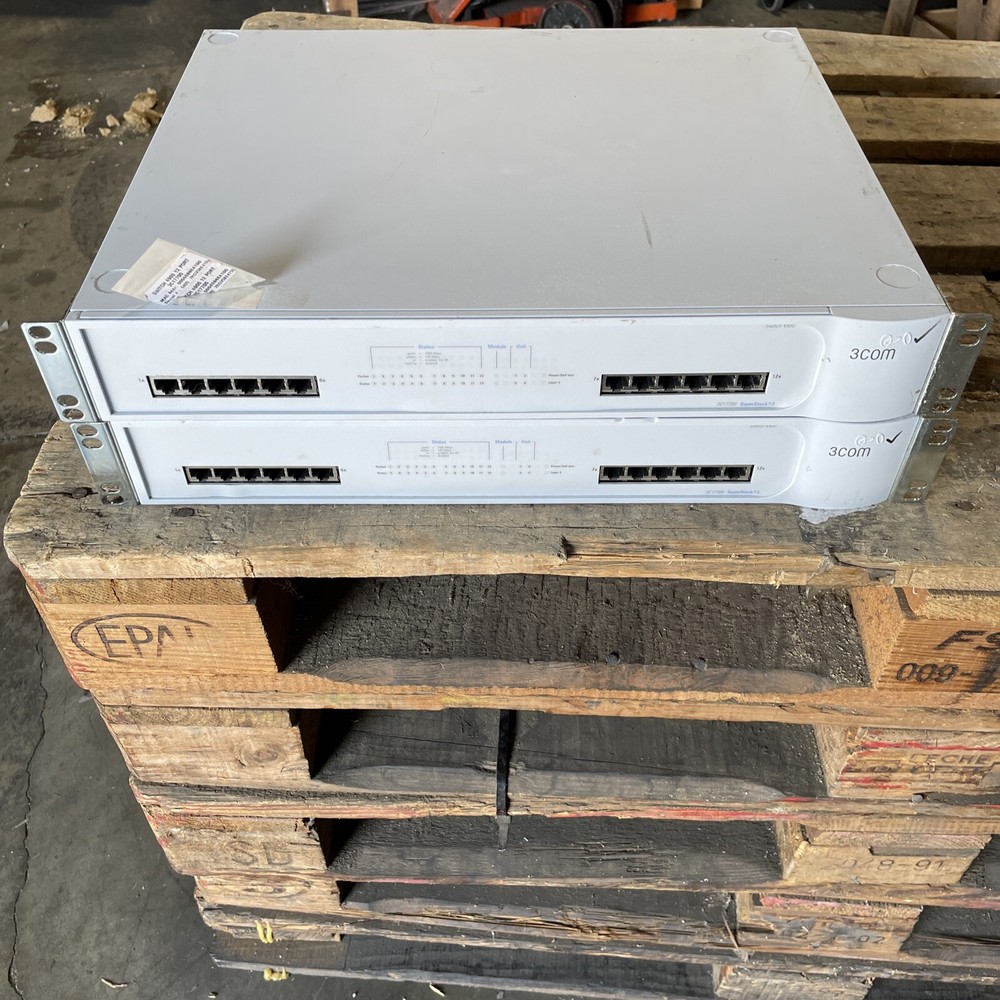 (2) 3Com SuperStack 3 Switch 4900 - switch - 12 ports desktop *No Power Cord*