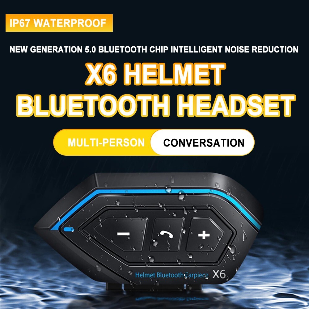 Motorcycle Helmet Intercom Speaker Bluetooth Headset & mic Waterproof Hands-Free