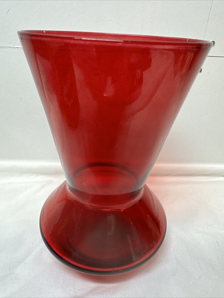 RUBY RED 6.5" GLASS VASE