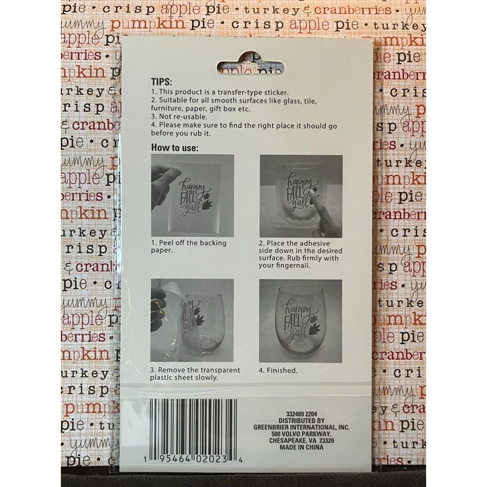 Crafters Square Rub on Transfers, Pumpkin Spice and Everything Nice