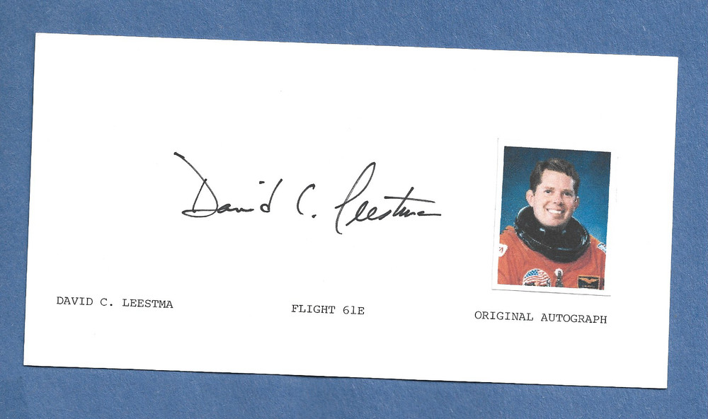 DAVID LEESTMA STS 61 E  NASA ASTRONAUT SIGNED  SPACE CARD