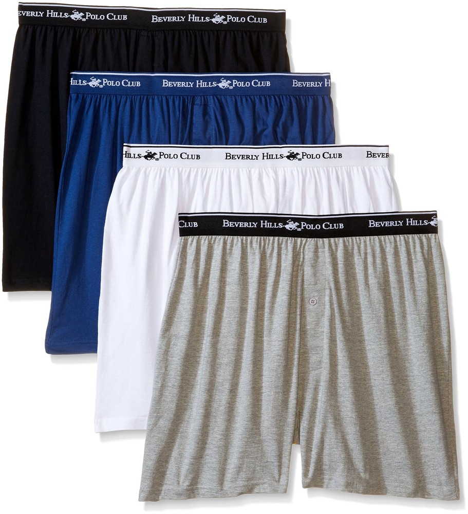 Men's 4 Pack Knit Boxer Shorts