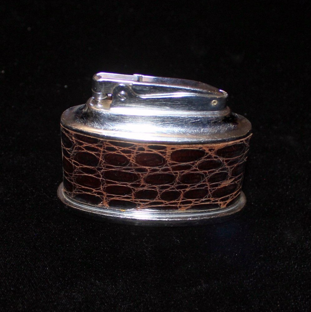 Vintage Ronson Senator Lighter Alligator Finish Needs A Wick