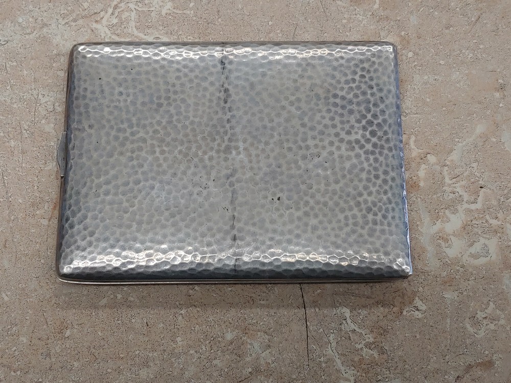 Antique Hammared Sterling Silver Cigarette Case