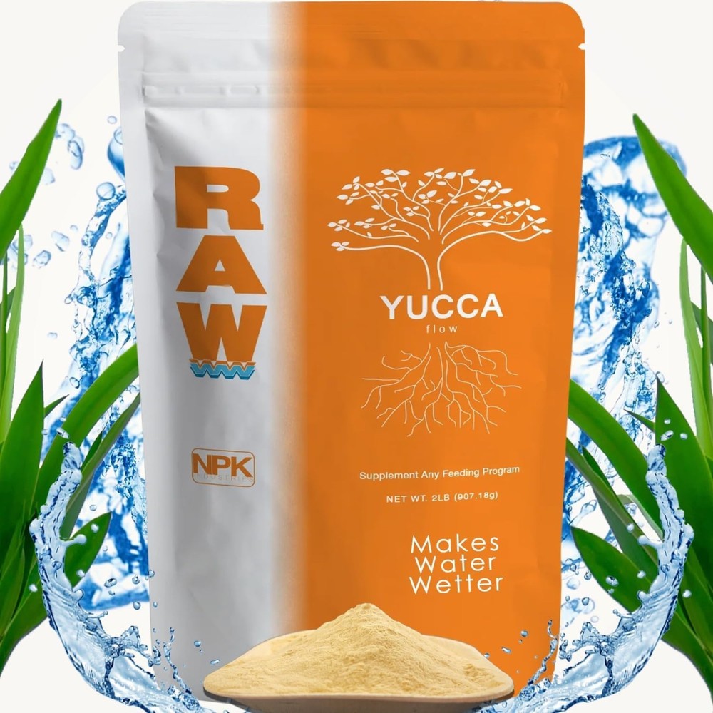 RAW Yucca Flow Water-Soluble Soil Amendment for Nutrient Absorption, 2lbs