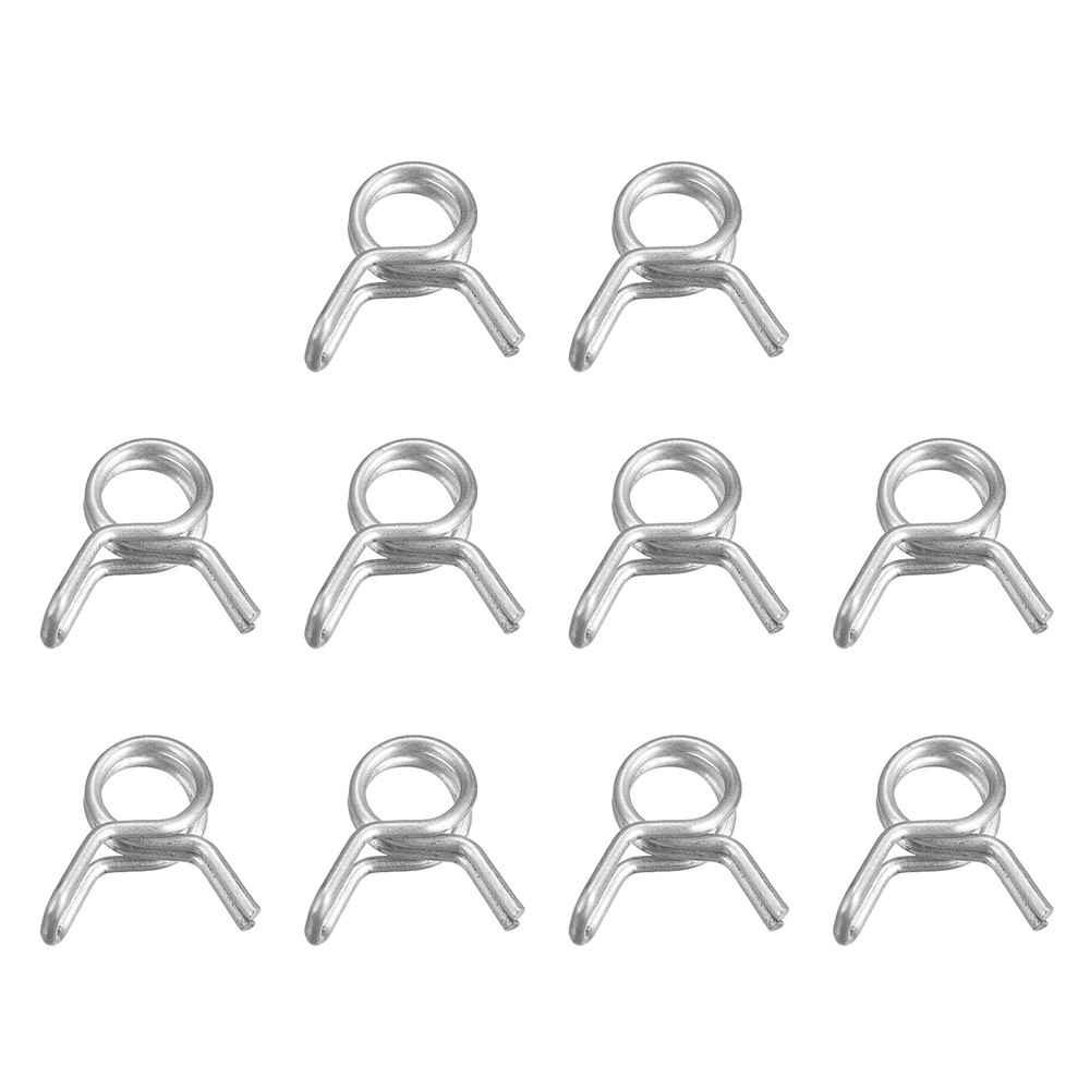 20Pcs 5.5mm Spring Clips Spring Hose Clamp Double Wire for DIY