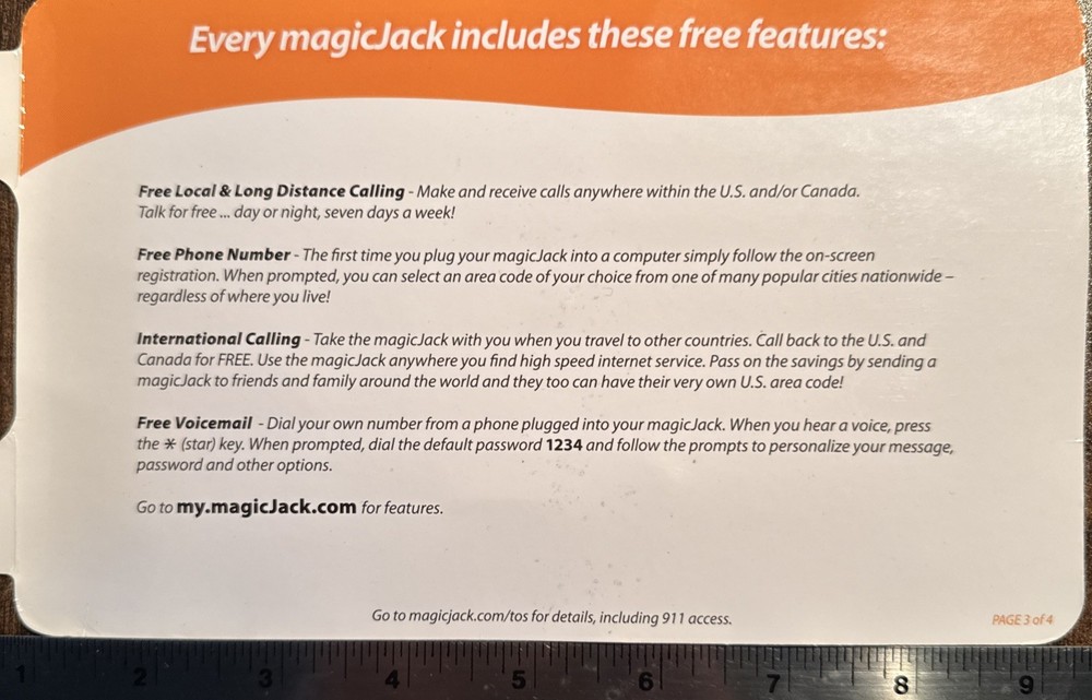 NEW MagicJack Local Long Distance Telephone Magic Jack