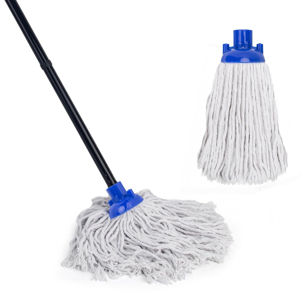 String Mop Refill 2 Pcs, Fits 0.8" Diameter Handle, Blue
