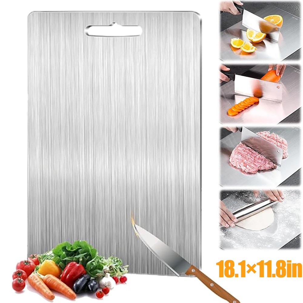 Titanium Cutting Board Double-Sided Titanium Cutting Boards for Kitchen Camping