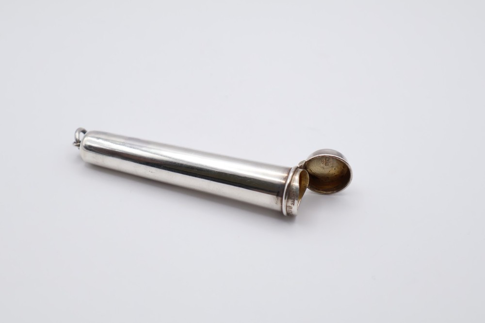 Antique Sterling Silver Plain Cheroot Holder Hallmarked Birmingham 1915