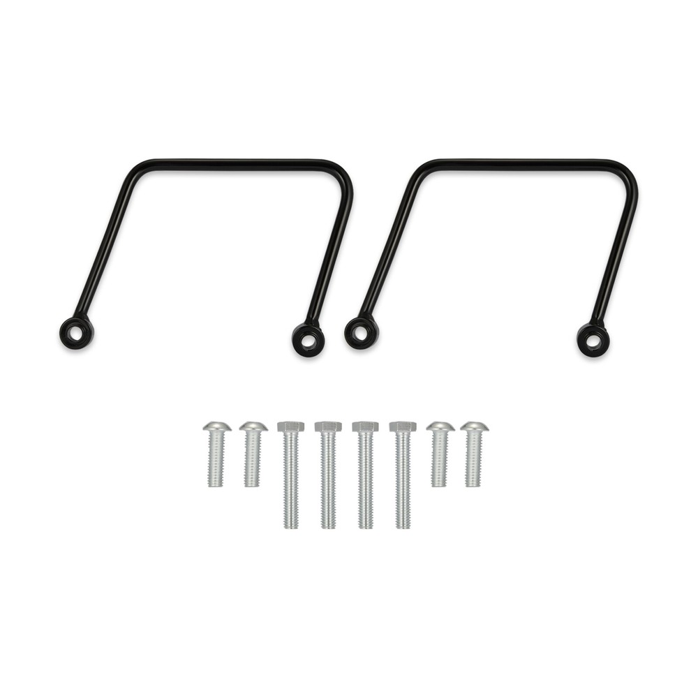 Black Saddlebag Support Bracket Mount Kit For Harley Street Bob FXBB 2018-2025
