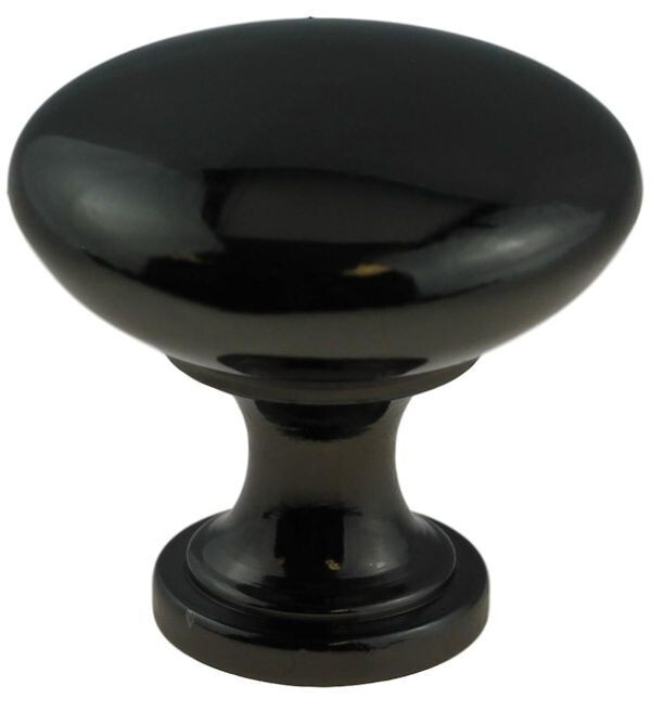(12 Pack) 1-1/4"  Garrett Knob Black Chrome