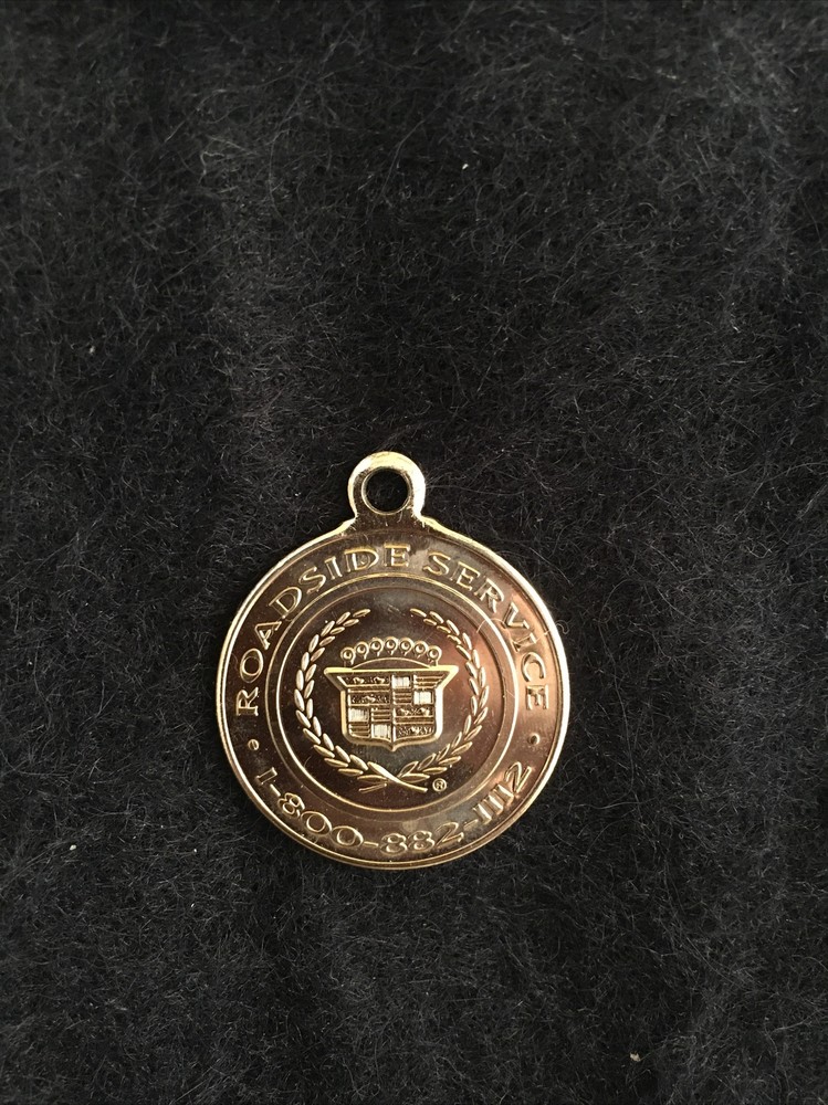 Cadillac Roadside Service Medal Silvertone With Loop.
