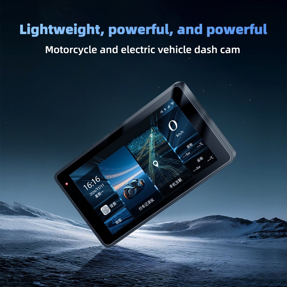 7Inch Motorcycle Navigation GPS Wireless Carplay Android Touch Screen + TPMS