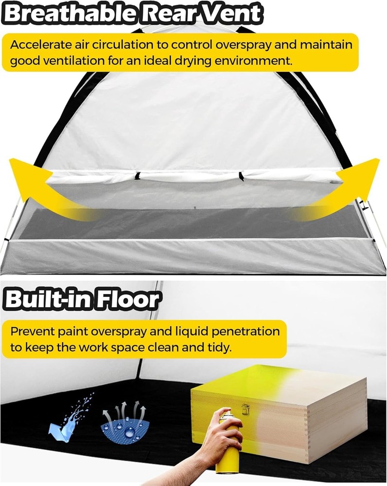 Portable Spray Paint Booth Tent 7x4x4ft