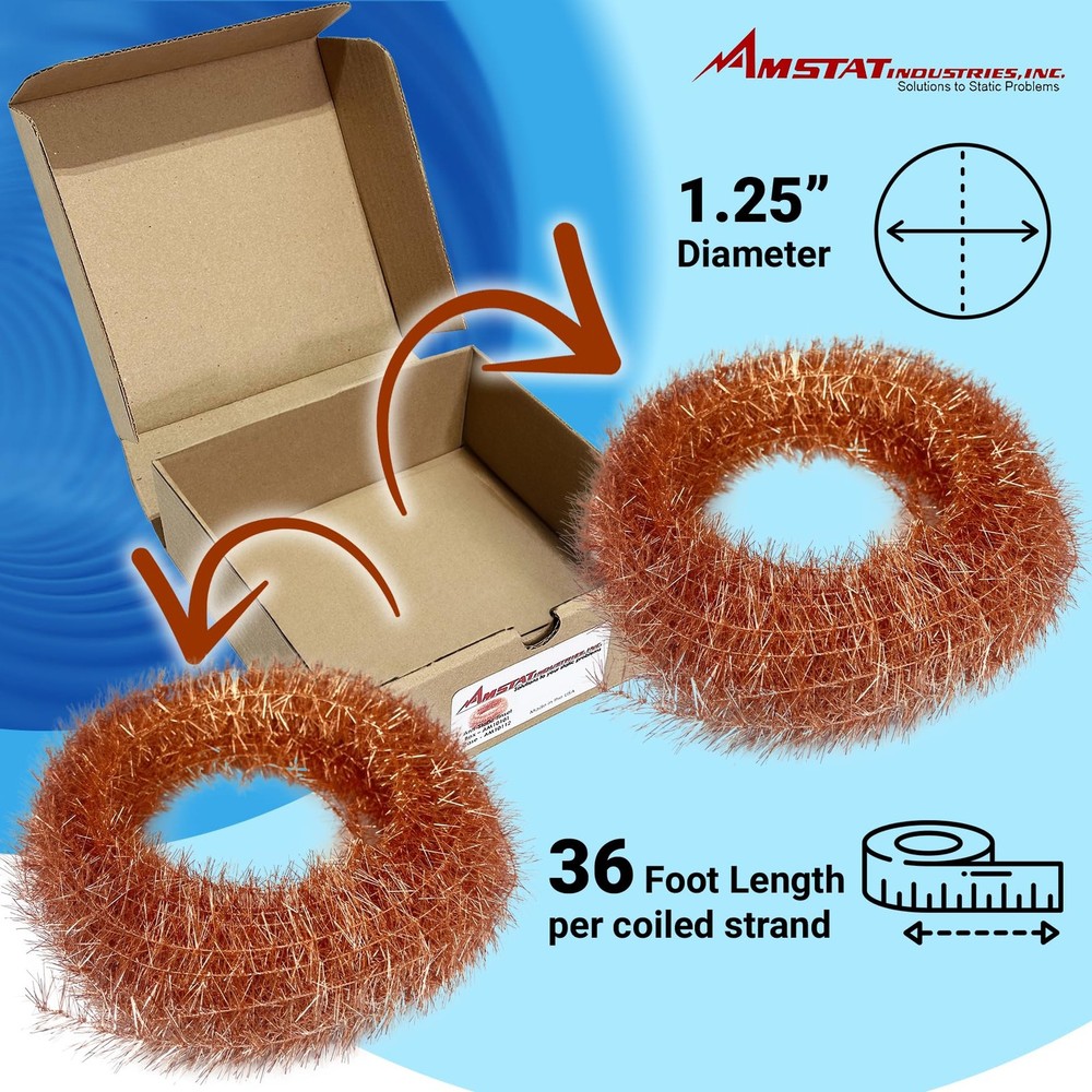 Premium Anti-Static Copper Tinsel - Efficient Static Elimination for Workspac...