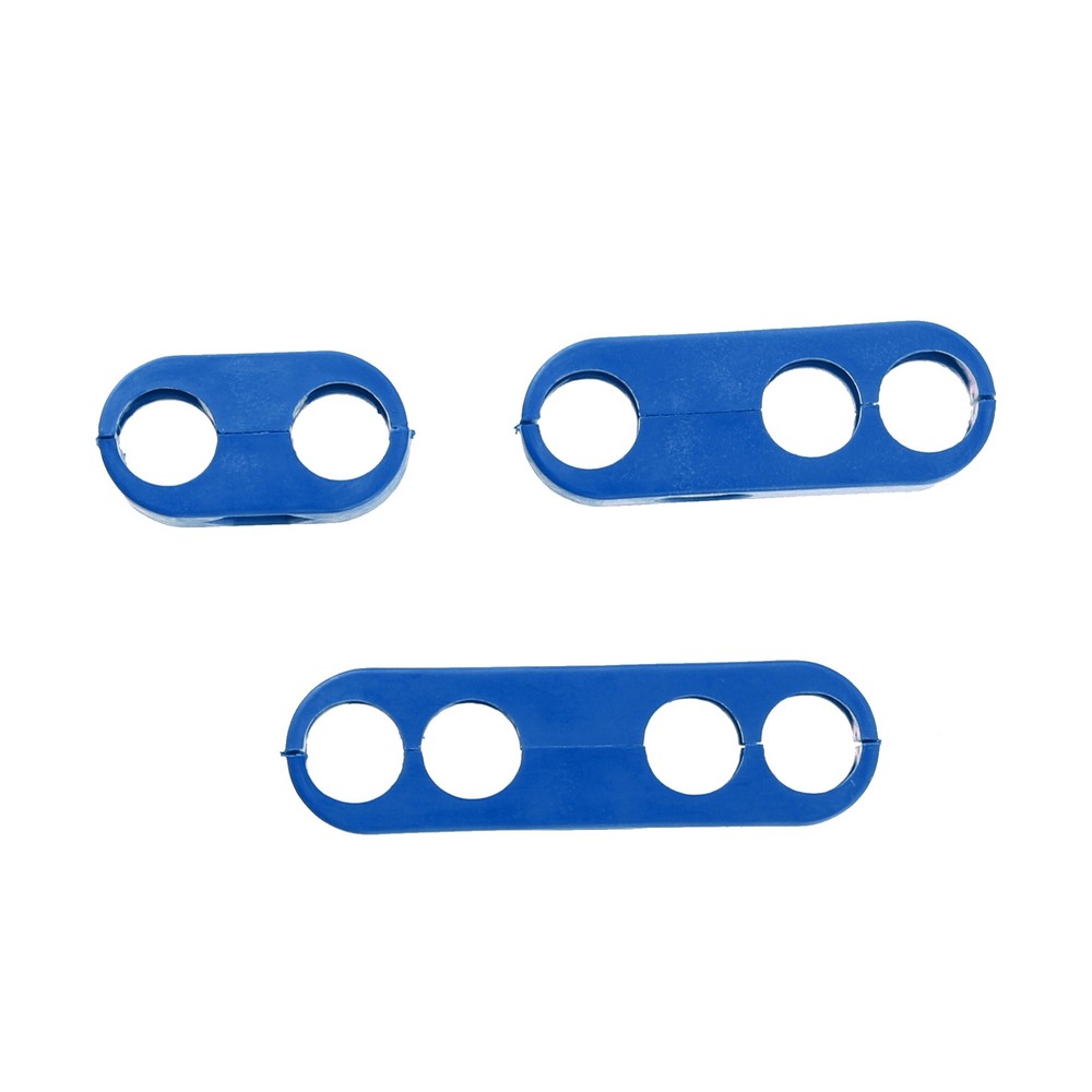 Universal Pack (12) 8mm Car Spark Plug Wire Separator Organizer Clamp Blue