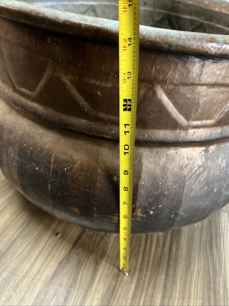 Copper Cauldron Firewood Holder XL