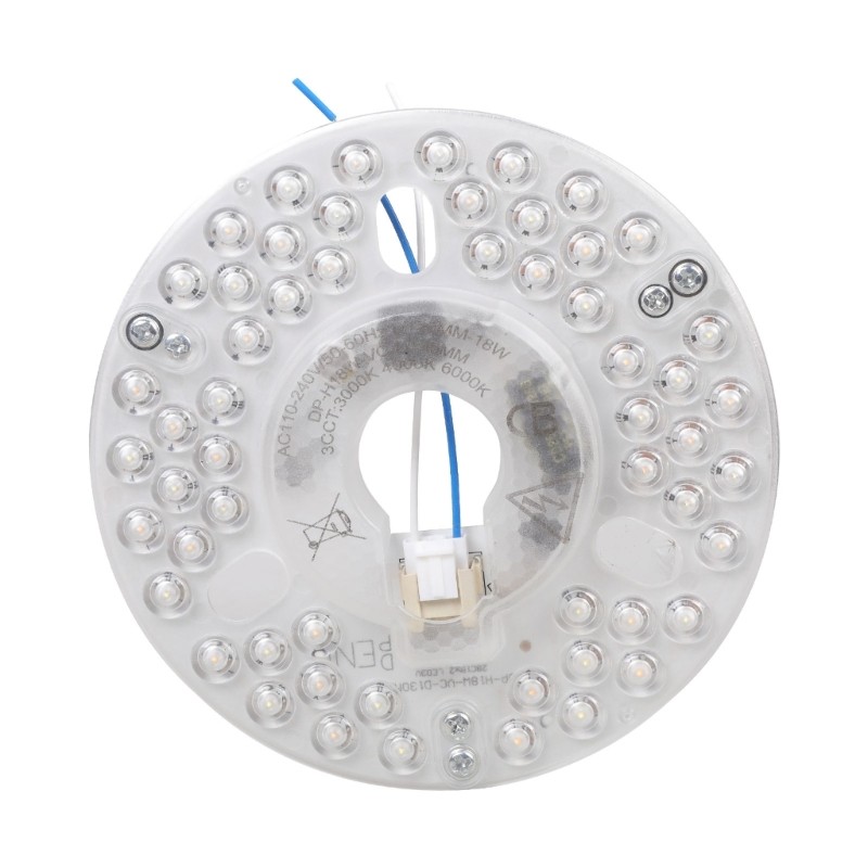 Mount Light Panel 18W 130mm PC Aluminum for Ceiling Fan Easy