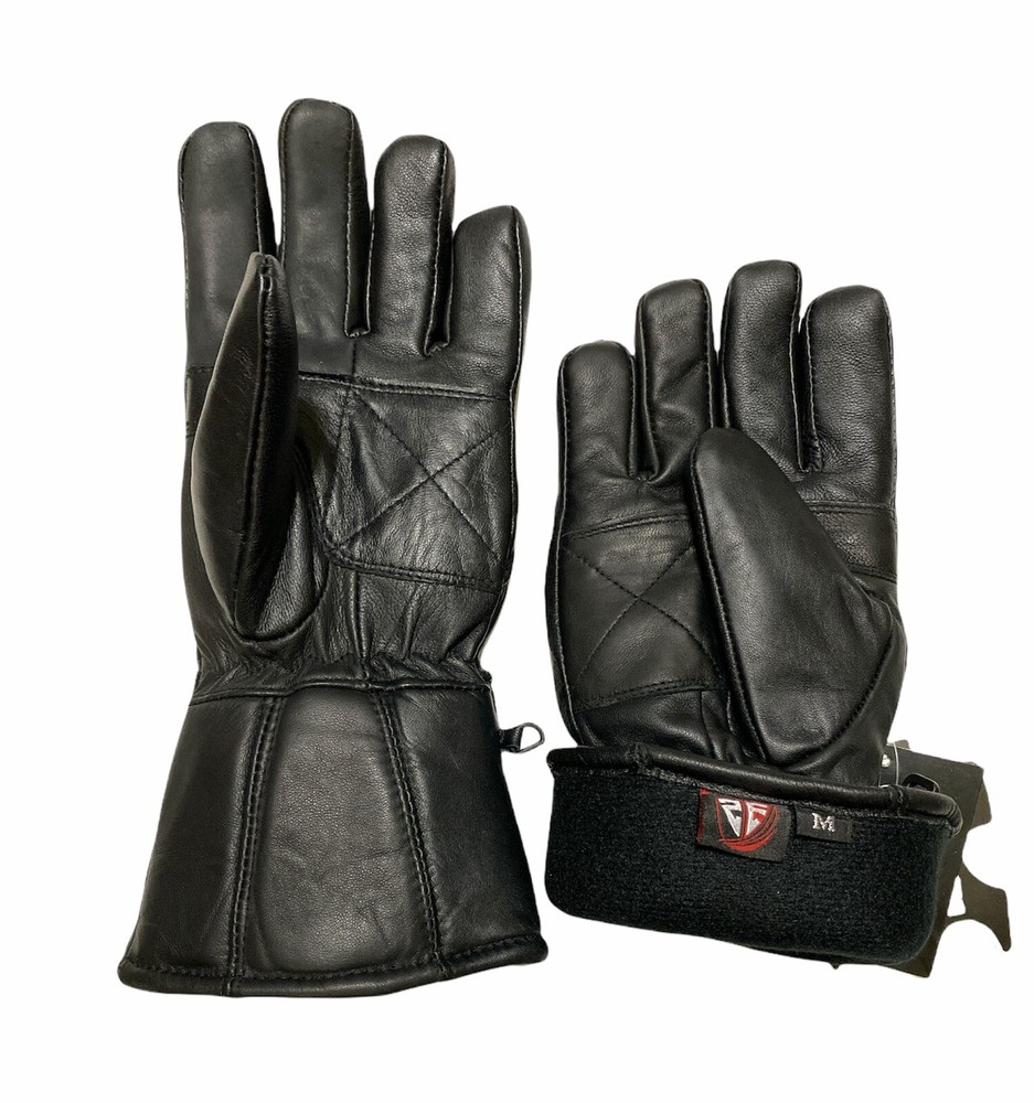 Motorcycle leather Premium gloves Winter Biker Sheep Gauntlet Thinsulate