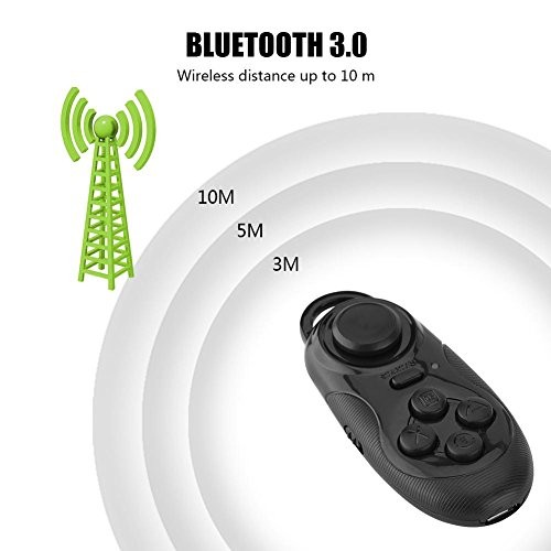Mini Bluetooth Game Controller Joystick, Portable Remote Gamepad Selfie Timer