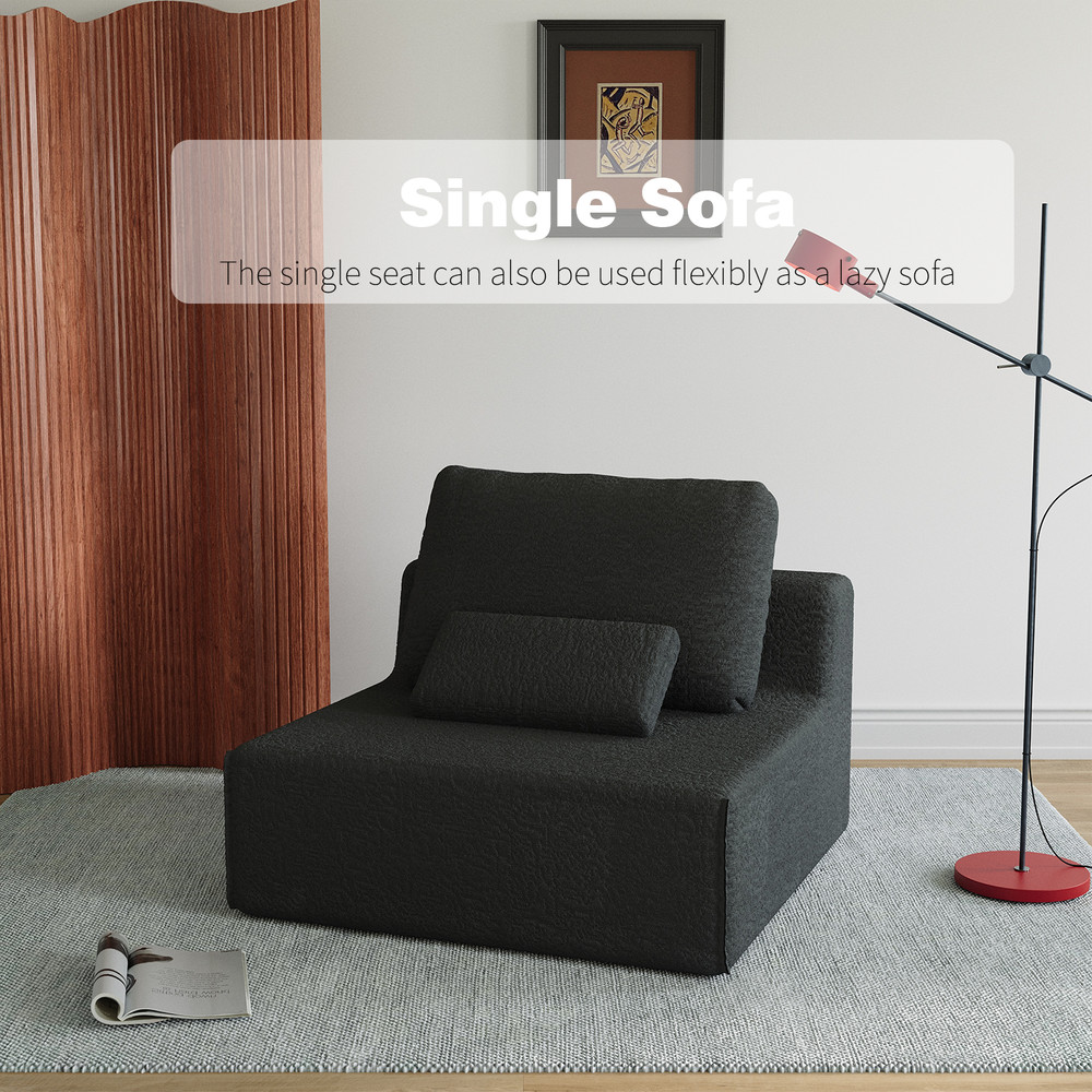 Oversized Modular Sectional Sofa,Luxury Boucle Floor Couch Set,Convertible Comp