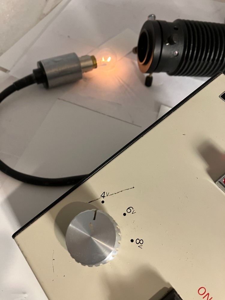 Unitron toolmakers microscope extension illuminator 4-8v transformer complete