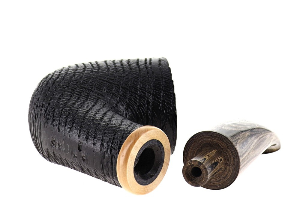 Pipe Sesa *** Morta Bog Oak shape chubby bent billiard