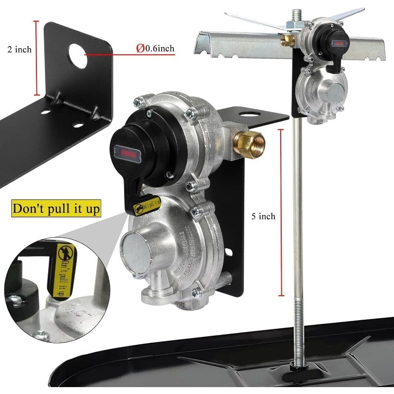 2-Stage Automatic Changeover LP Propane Gas Regulator with Two 18" RV