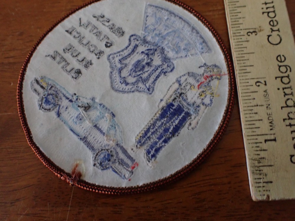 MASSACHUSETS STATE BLUE BLITZ EARLY OBSOLETE VEST PATCH BX AA #79