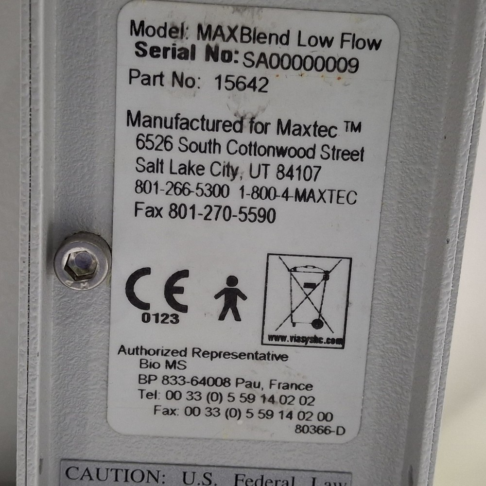 Maxtec, Inc. MAXBlend Low Flow Air/Oxygen Blender