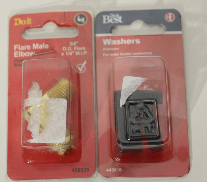 Do it Best 3/8"x1/4" Flare Elbow & Water Heater Connector Washers