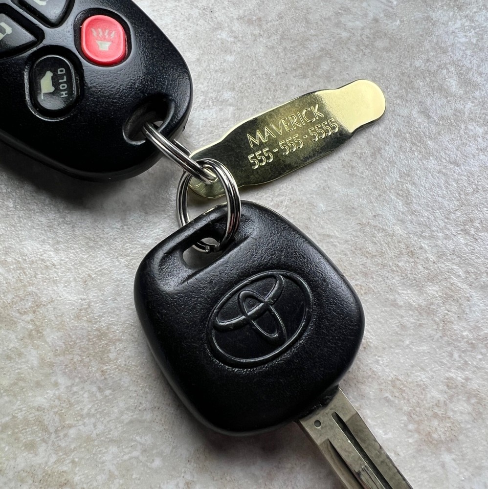 Custom Engraved Tags Personalized ID Tags Name Plate MINI BRASS Nameplate BATON