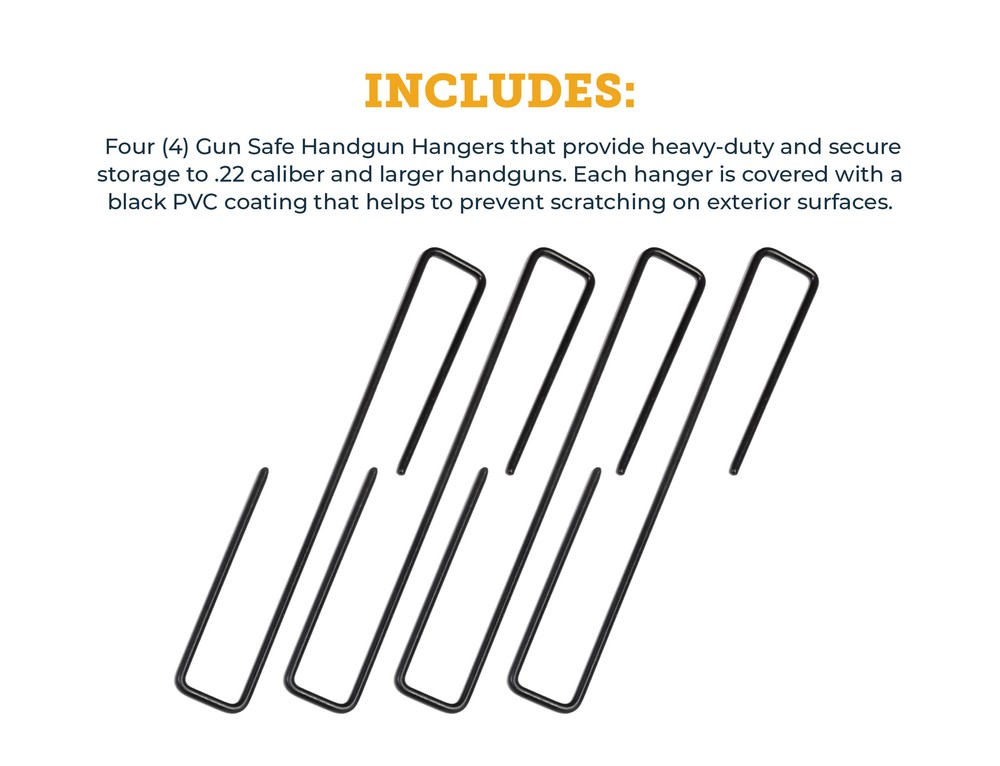 SnapSafe .22 Caliber Handgun Hangers (4 Pack)
